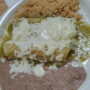Enchiladas Suizas with chicken.