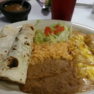 Today&apos;s special: the Tex-Mex Plate, $7.99 and includes your tea.