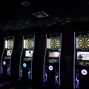 a row of arcade machines