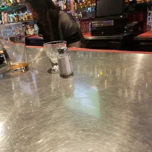 Bartender walked past us 9 times looking at us 4 of those and didn&apos;t  acknowledge the empty glass. She was too busy texting and eating