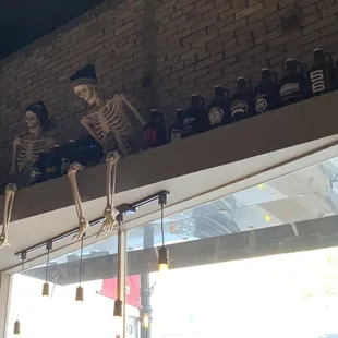 Cool display with the skeletons &amp; growlers