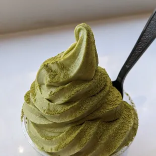 Average matcha soft serve