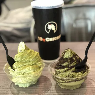 Ice Cream with Matcha Powder