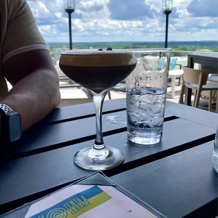 Espresso martini + a view