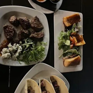 Teriyaki Glazed Salmon  Filet Mignon Bites  Clyde Cooper&apos;s BBQ Brisket Tacos