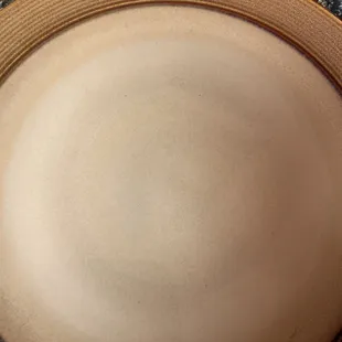 This is an emoty plate that represents where the chicken Philly should have been but it was left off the order.  0/5