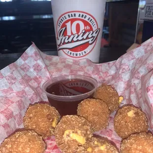Hot Honey Pretzel Cheese Bites