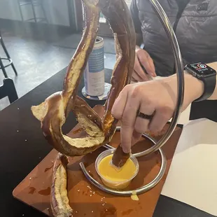 Pretzel and cheese is incredible