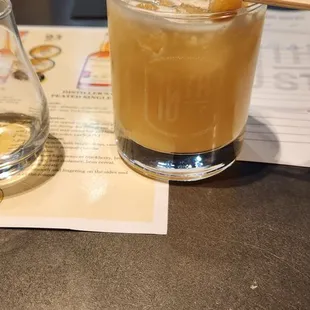 Penicillin cocktail. Delicious if you like sweet cocktails.