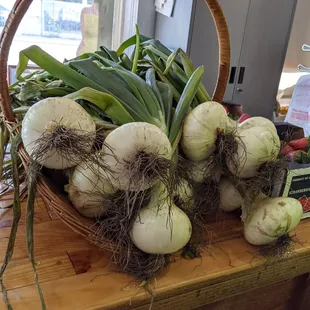 Very large Strawberry Onion are at 10th Street Produce and Deli. They deliver just give them a call....