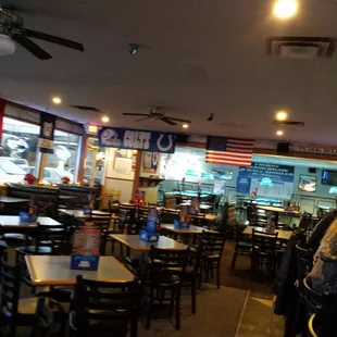 the interior of the restaurant