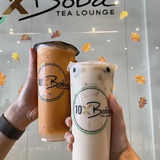 Thai Tea Smoothie With Crystal Boba