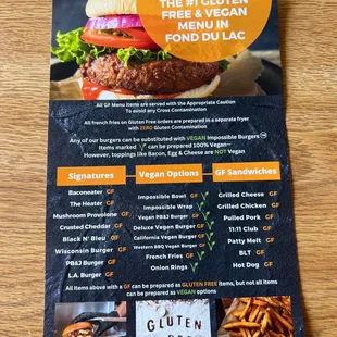 the gluten menu