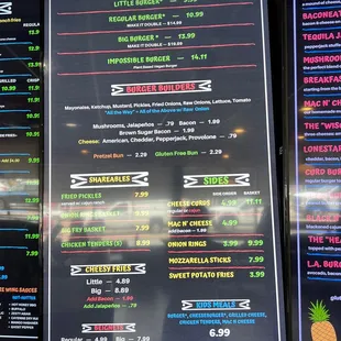 the menu