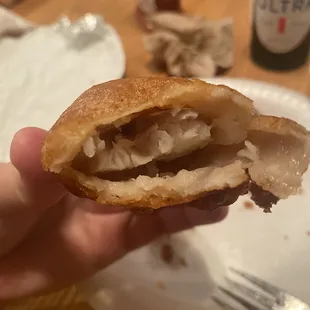 Beer battered fish. Way too much breading for my liking.