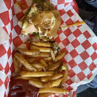 Half Juicy Lucy Burger Combo