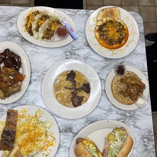 Lamb Chops Salmon Pasta Po Boys Seafood Tacos