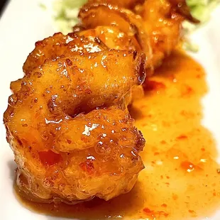 a plate of fried shrimp