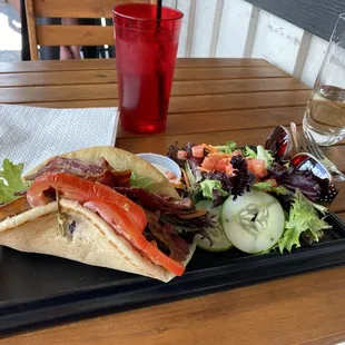 Pita BLT, loaded and delicious