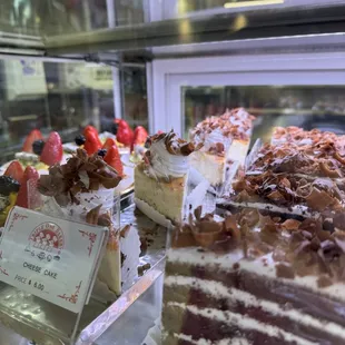 Slice cake selections