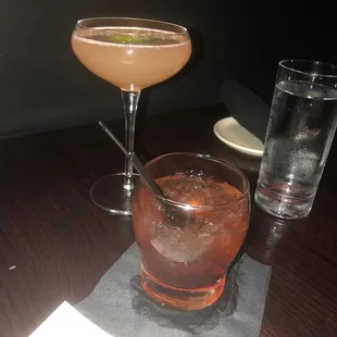 Hemingway Daiquiri and an Old Fashion.