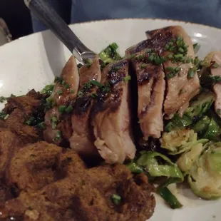 Pork with a waffle
