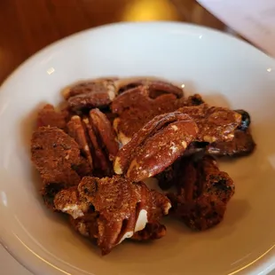 Complimentary pecans and raisins
