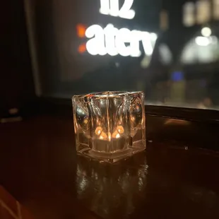 Candle in the window.  Completely forgot to take pictures of all our food but everything was absolutely spot on!