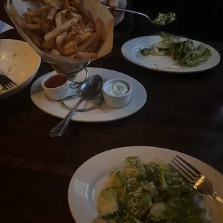 Romaine Leaves with Roquefort Dressing