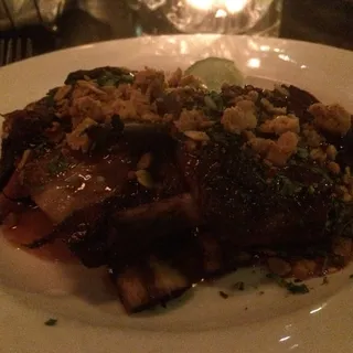 Lamb Ribs with Nam Pla Caramel & Togarashi Crumble