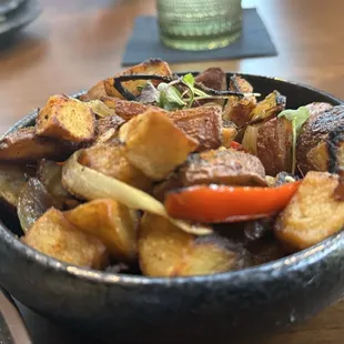 Hash browns with peppers