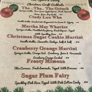 Holiday Cocktails