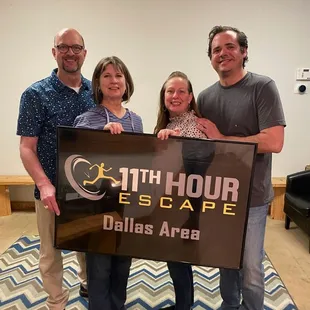 All smiles! We escaped(with a little help from our new friend!)