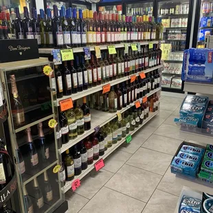 a wide selection of liquor