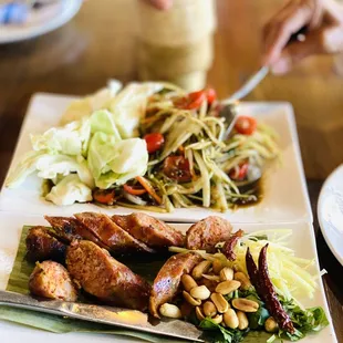EESAN sausage and Somtum Lao
