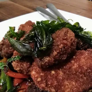 Spicy Crispy Prawns & Portobello O