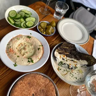 Hummus Side Pita Baladi Eggplant