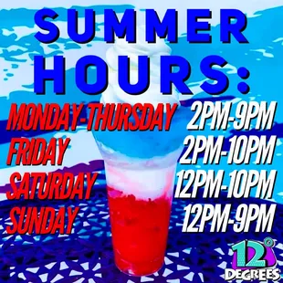 a red white and blue drink