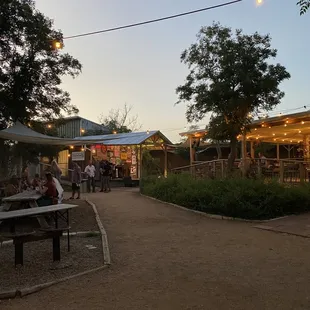 outside