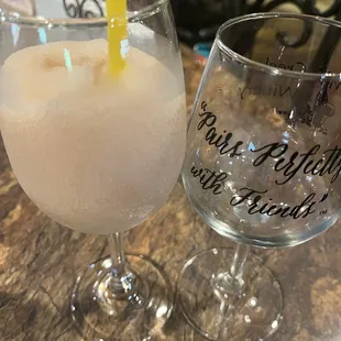 Peach slushy wine