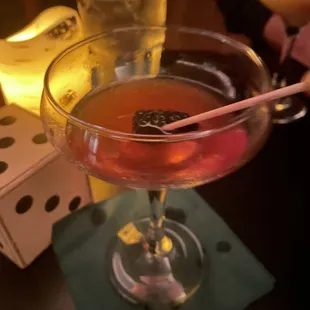(Half drank) Blackberry lemon drop