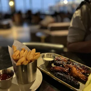 Wings and fries