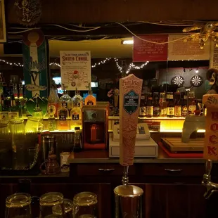 a bar with a lot of liquor