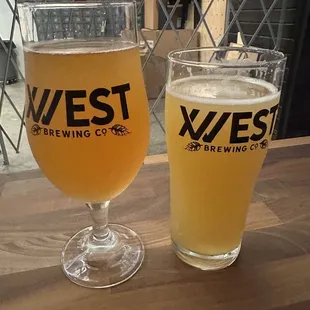 Toppling Goliath Brewing Co Caramel apple kettle sour and West Brewing Co Cirrus Haze