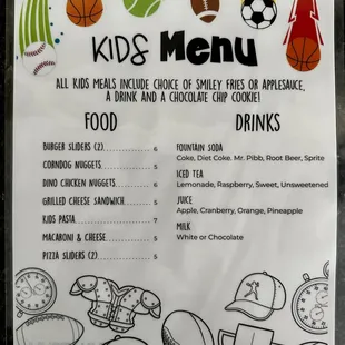 Kids Menu