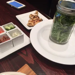 House salad before assembly