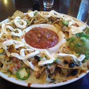Nacho w/pulled pork appetizer.