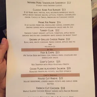 New Menu!
