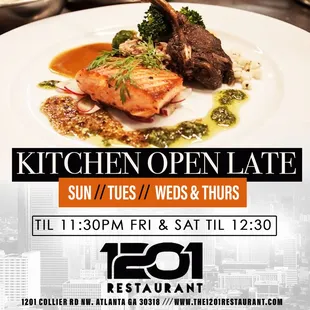 Kitchen open late nightly