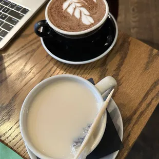 Hot chocolate and earl grey